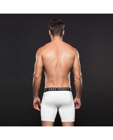 Lange weiße sexy Boxer Logo Elastic - Envy Lange weiße sexy Boxer Logo Elastic - Envy