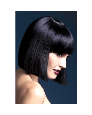 Black wigs square cut Lola 30 cm - Fever