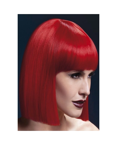 Black wigs square cut Lola 30 cm Red - Fever