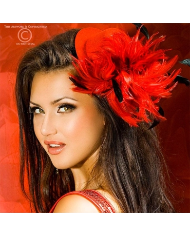 Mini burlesque hat CR-3265 Fuchia - Chilirose