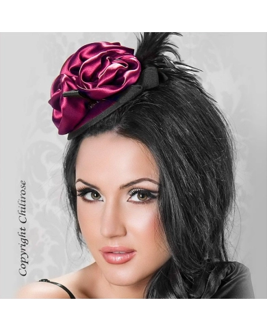 Mini burlesque hat CR-3232 Violet - Chilirose