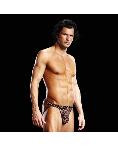 Jockstrap Suspensorium Leopard - Blue Line