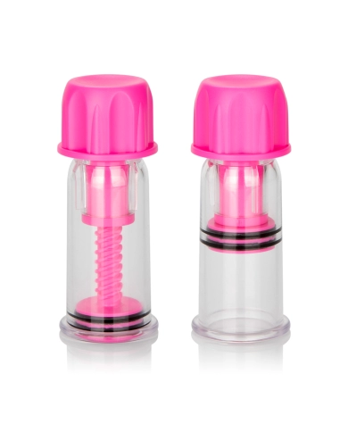 Mini succhia capezzoli Vacuum Twist Suckers Pink - Calexotics