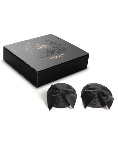 Burlesque Shini - Caches tétons ronds noirs Burlesque Shini - Caches tétons ronds noirs