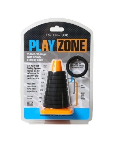 Play Zone Kit Set cockring extensible (9 anneaux) - Perfect Fit Play Zone Kit Set cockring extensible (9 anneaux) - Perfect Fit
