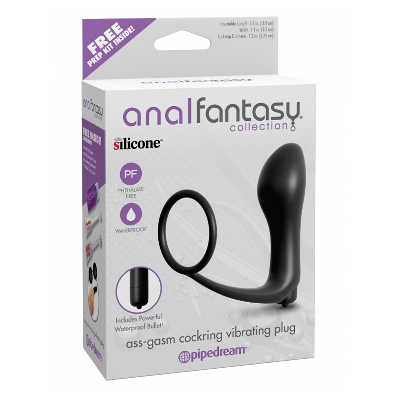 Stimulateur prostatique et Cockring Vibrant Ass-Gasm - Pipedream