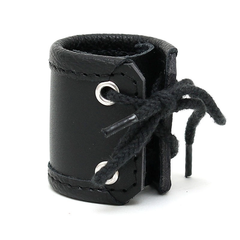 Extenseur de testicules en cuir à lacet (hauteur 5cm) - Rimba