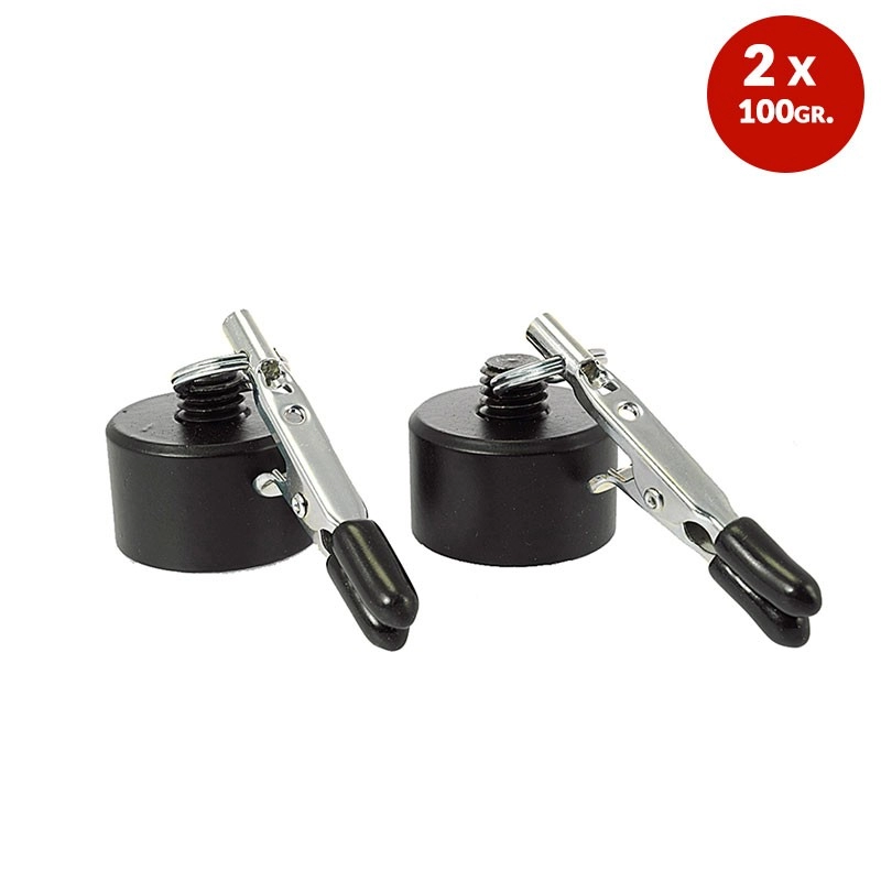 Pinces à seins avec poids (2 x 100 gr.) - Rimba