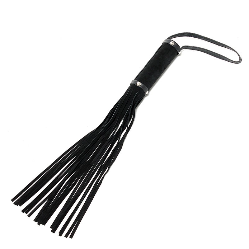 Frustino BDSM in pelle scamosciata Nero - Rimba