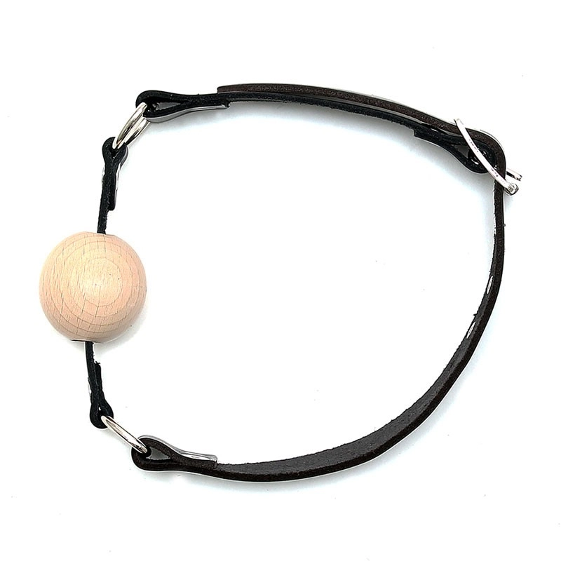 Ball Gag Wood and leather Ø 4cm - Rimba