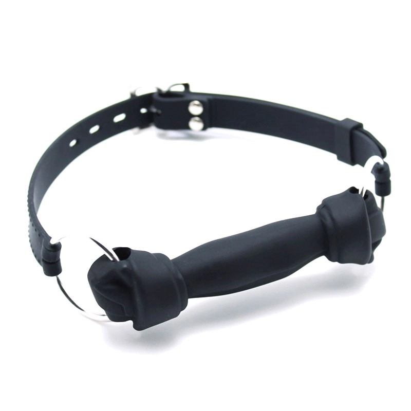 Bavaglio in silicone con osso - Rimba