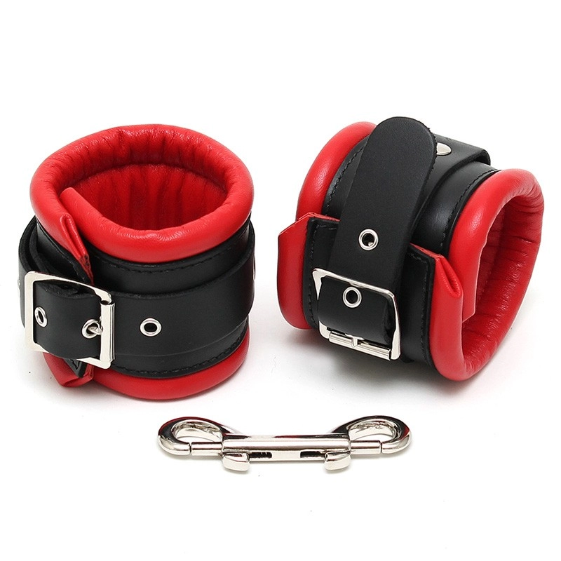 Gepolsterte Leder-Handfessel Rot - Rimba