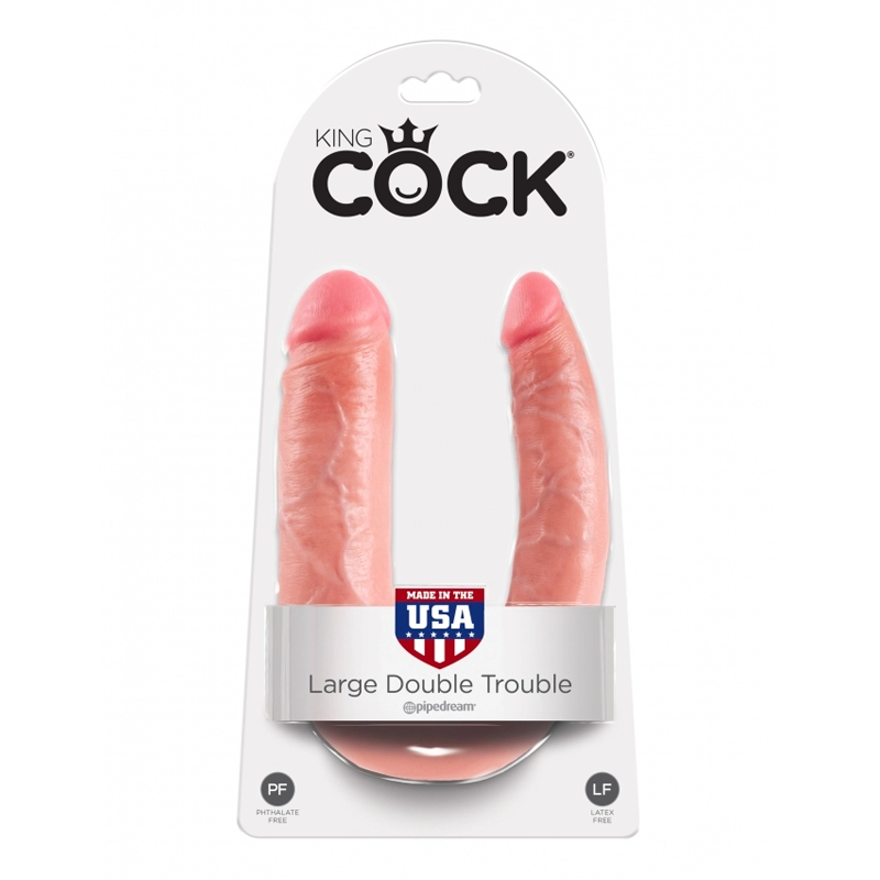 Godemichet réaliste courbé Grand - King Cock Double Trouble