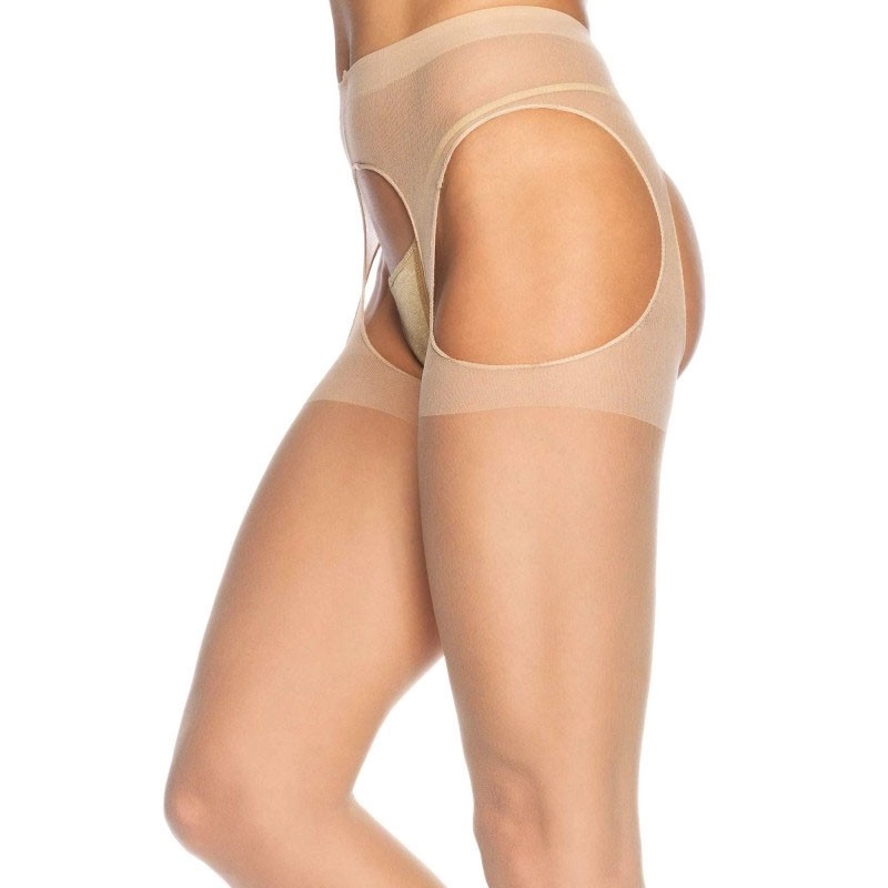 Porte-Jarretelles et collants 2 en 1 Nude - Leg Avenue