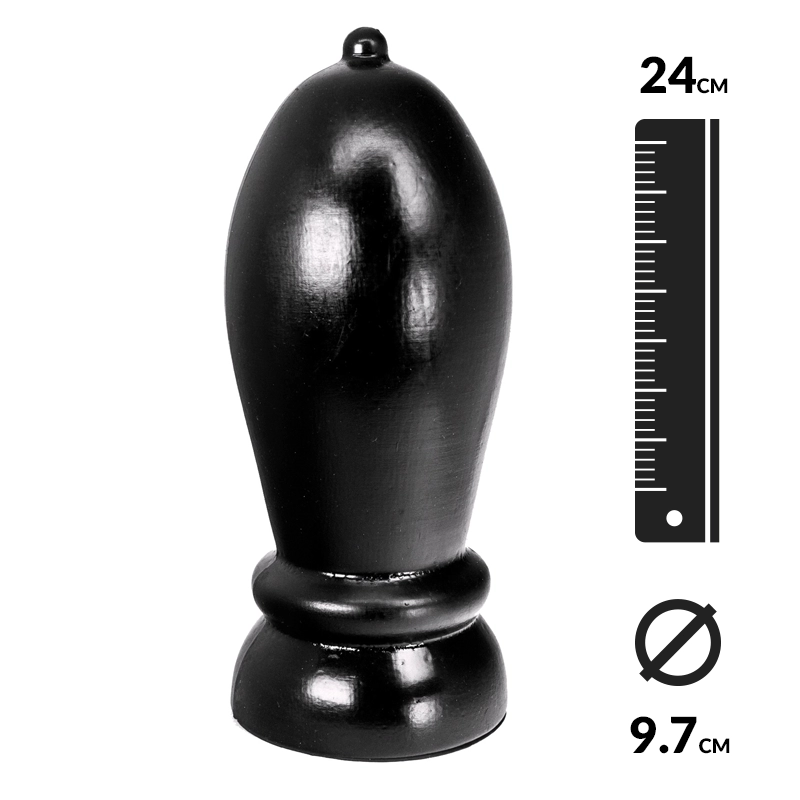 Butt Plug géant Rolling black - Hung System