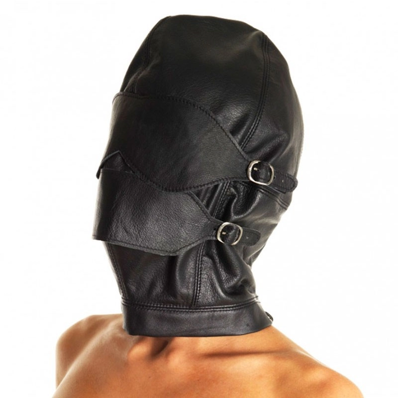 BDSM leather hood with Ball Gag - Rimba