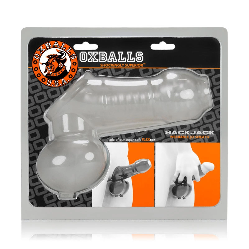 Oxballs Sackjack Wearable Jackoff trasparente - Gaina estensore del pene