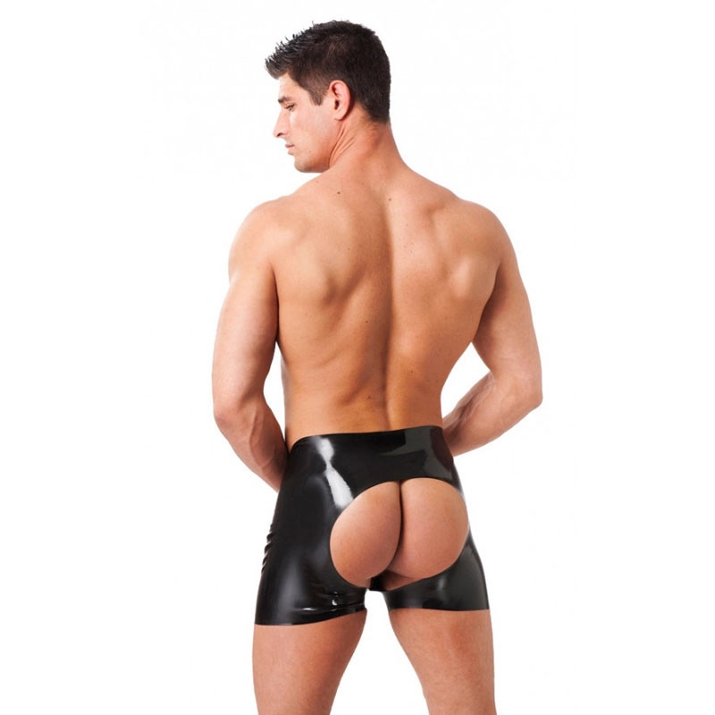 Latex Boxer hinter Offen – Rimba