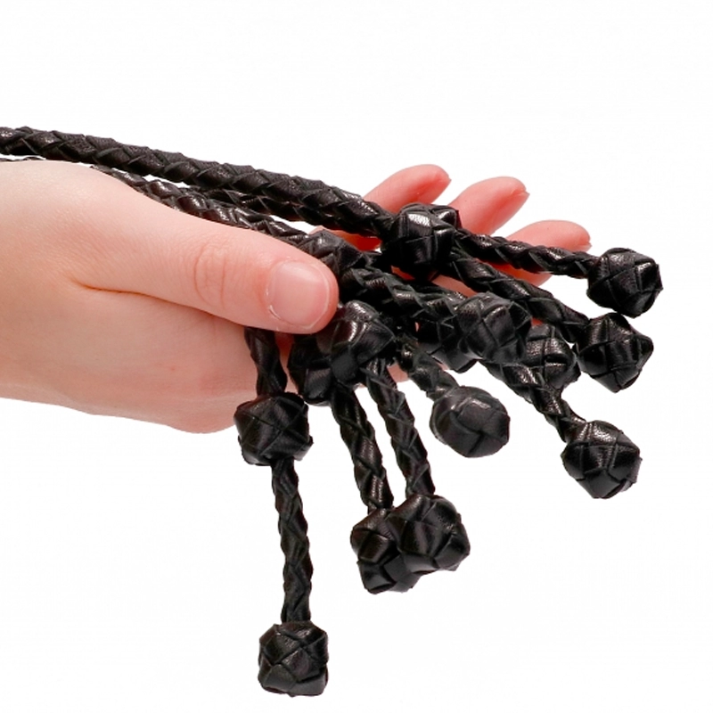 Short Leather Braided Flogger