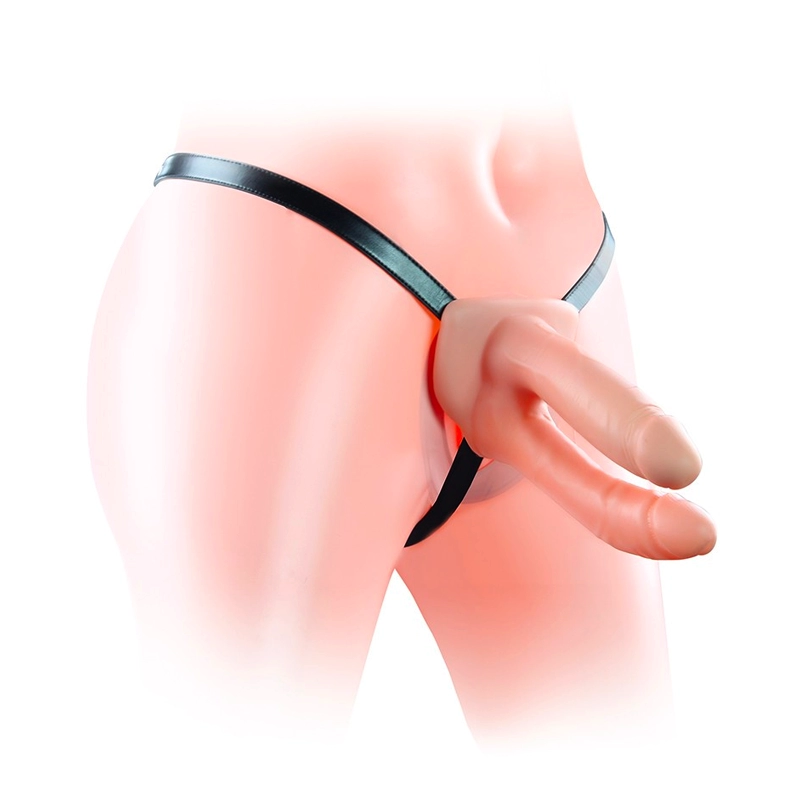 Double gode creux Unisex avec harnais - Rimba