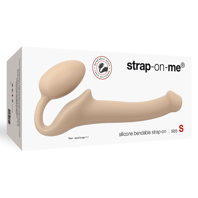 Double dildo Strap-On-Me SMALL (Flesh) - Rimba
