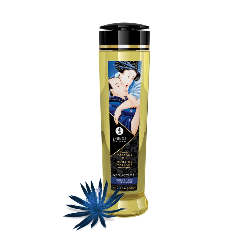 Olio da massaggio erotico - Shunga Midnight Flower