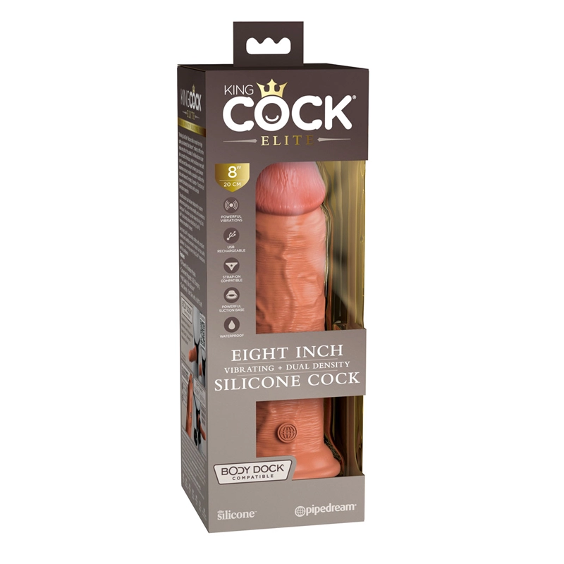 Realistic Vibrators - King Cock Elite Dual Density 8
