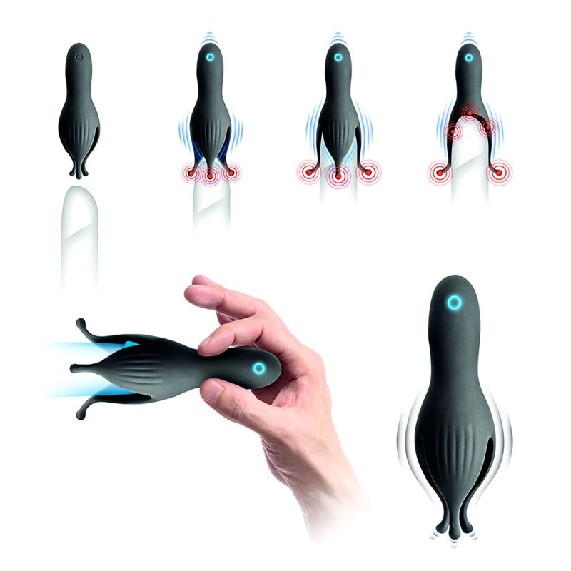 Masturbatore blu Junker - Glanstimolatore vibrante