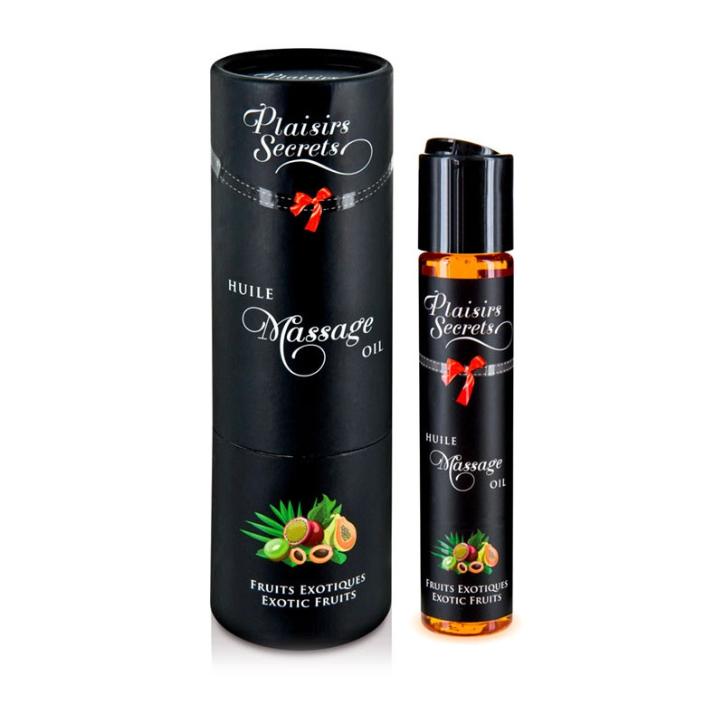 Olio da massaggio commestibile alla Frutti esotici - Plaisirs Secrets