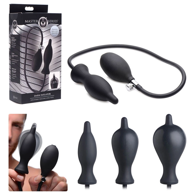 Plug anal gonflable Dark Inflator (11 cm) - Master Series
