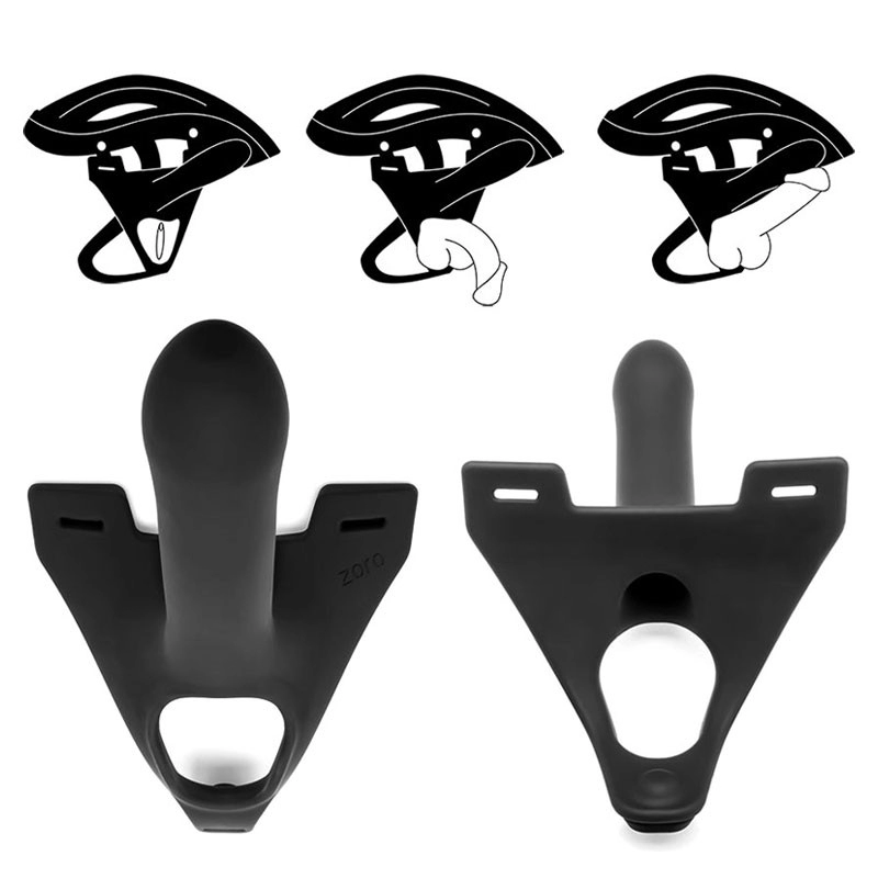 Cintura con dildo PerfectFit Zoro (16.5 cm) - Nero