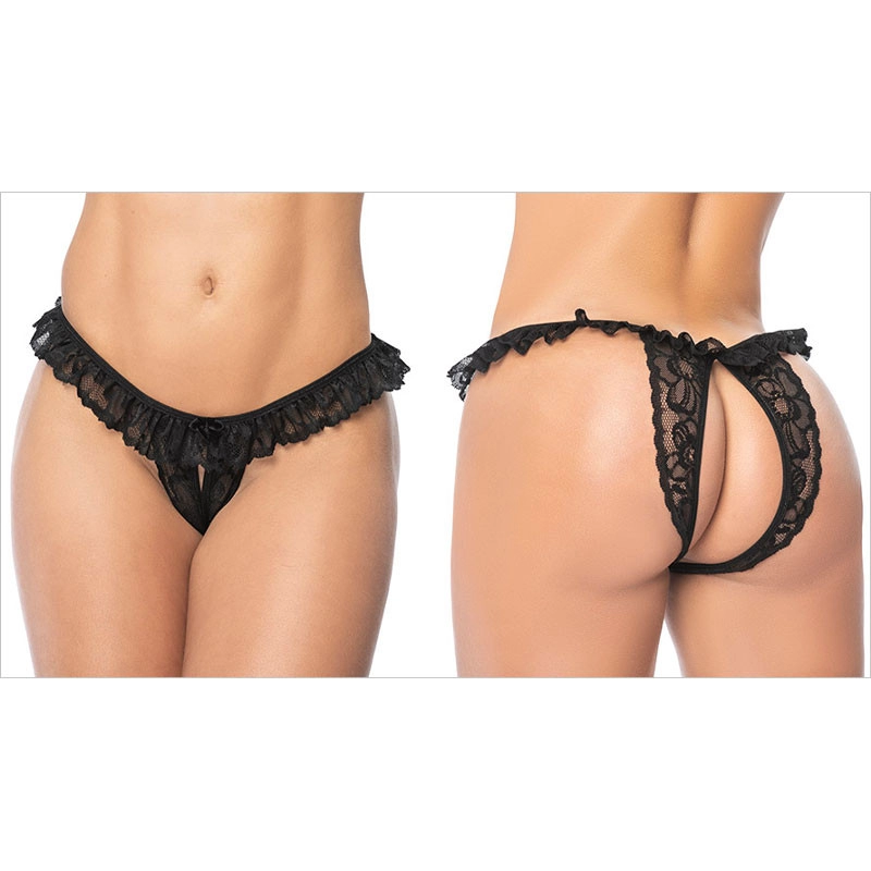 Open sexy panties Peek-a-boo 119 (Black) - Mapalé