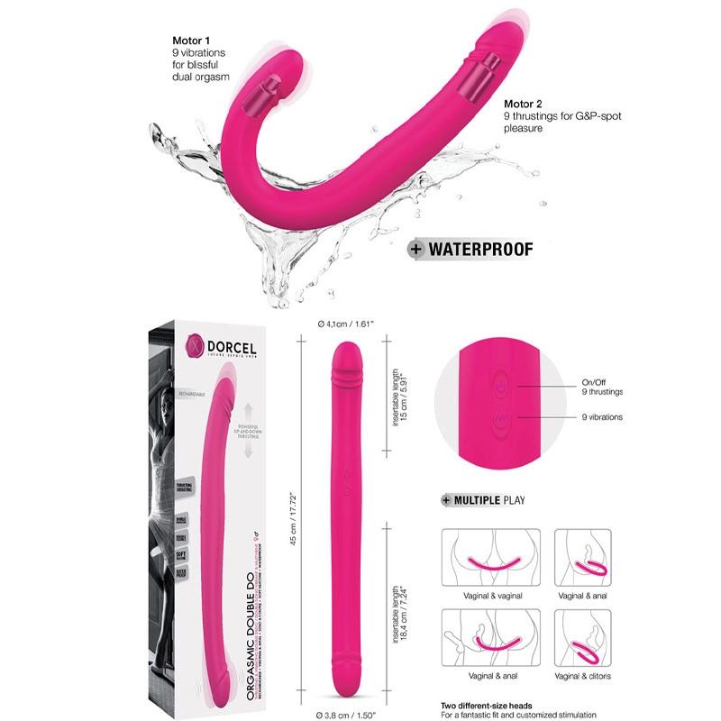 Double vibrator Do 45cm Pink - Dorcel Orgasmic Double Do