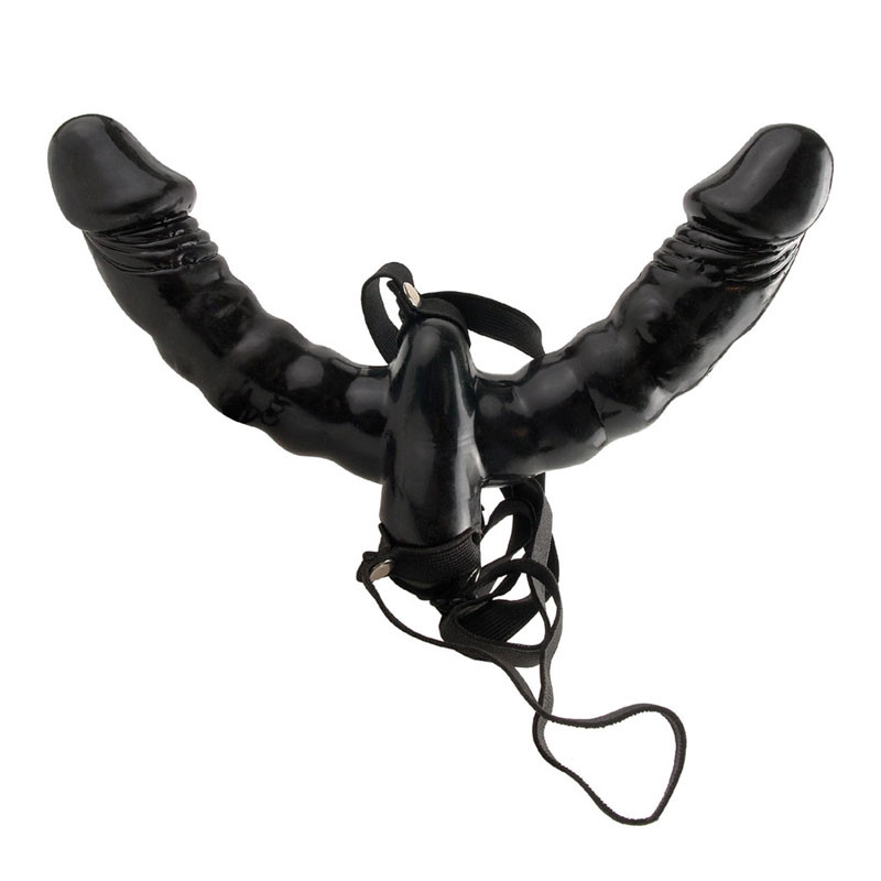 Double vibrating dildo Double Delight Strap-On - Pipedream