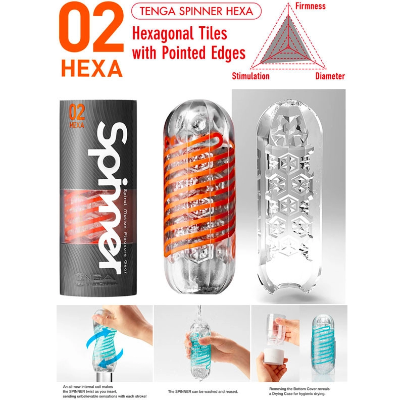 Tenga Masturbator - Spinner 02 Hexa