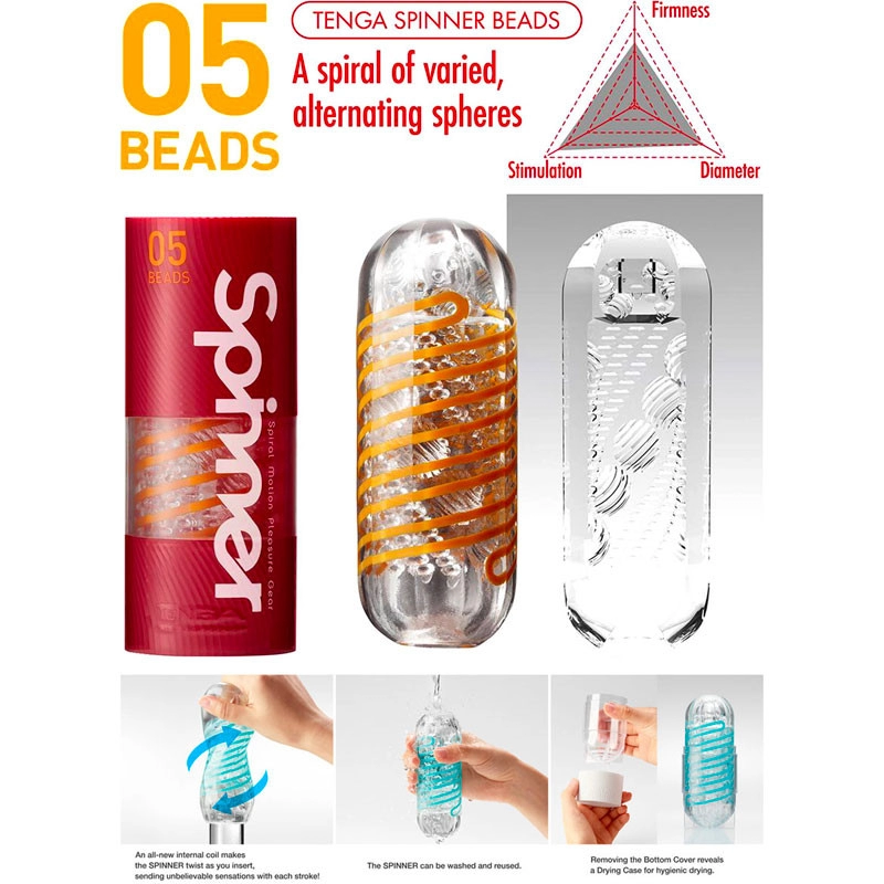 Masturbatore usa e getta - Spinner 05 Beads