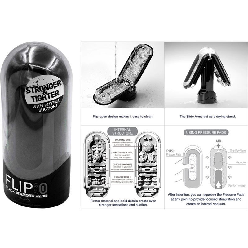 Tenga Flip Zero Black (Strong Edition)