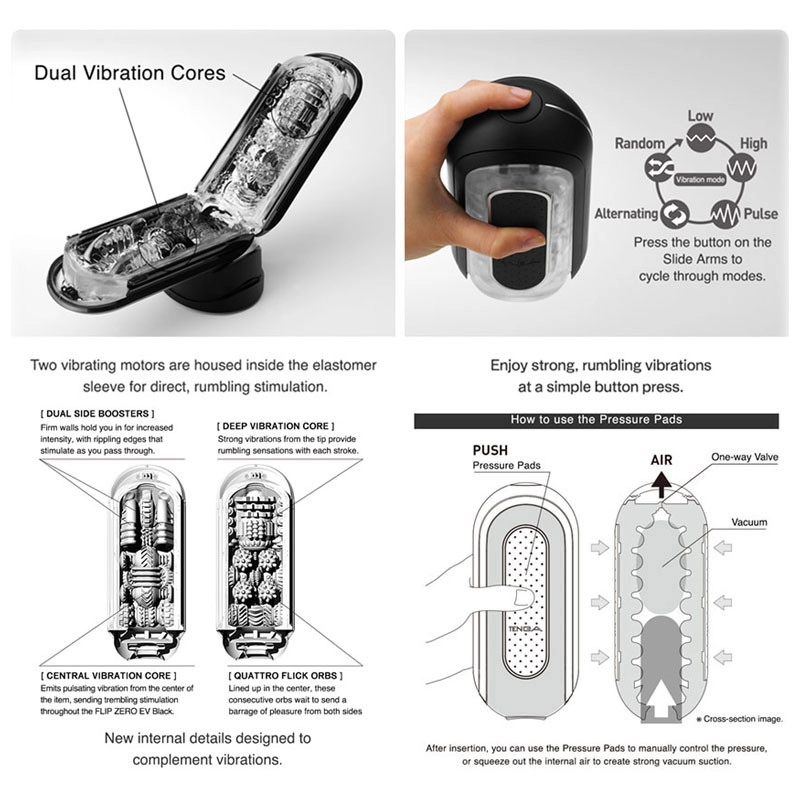 Tenga Flip Zero Electronic Vibration Noir (Strong)