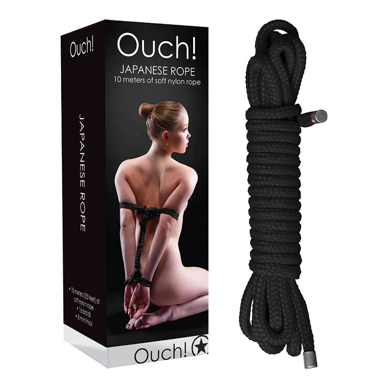 Corde japonaise de bondage Noir 10m - Ouch
