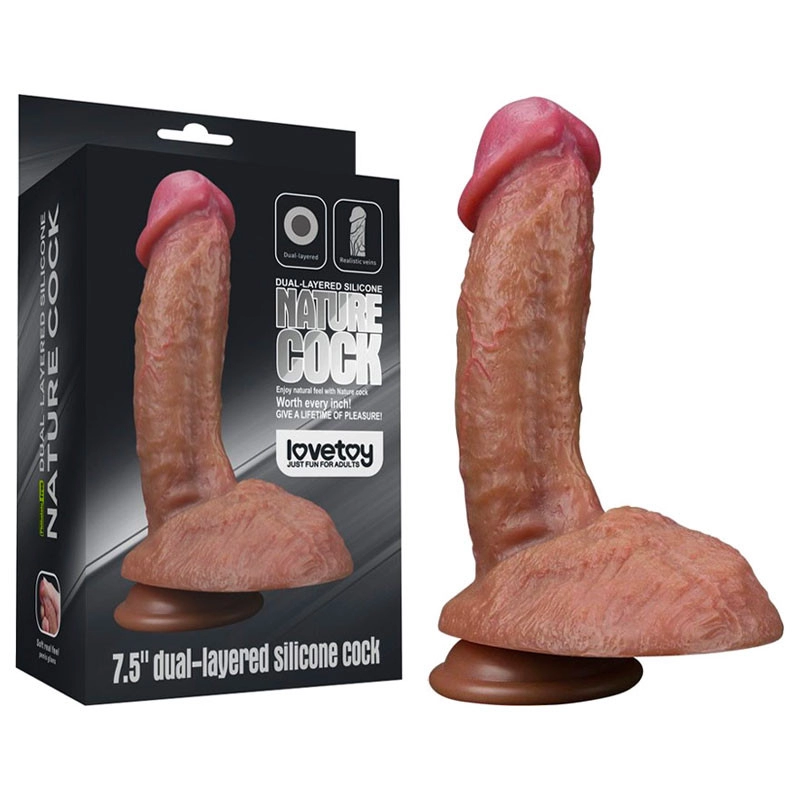 Dildo realistic double density (13.5 cm) - LoveToy Nature Cock