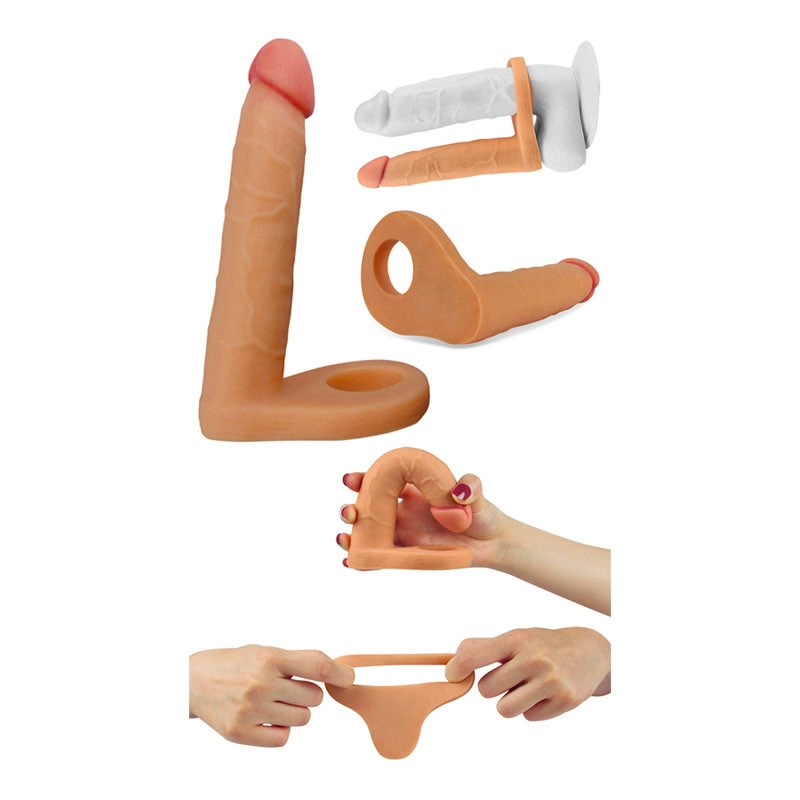 Double penetration anal strap - LoveToy Ultra Soft