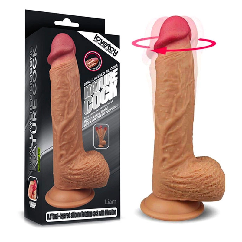 Realistic and rotating vibrator - LoveToy Nature Cock