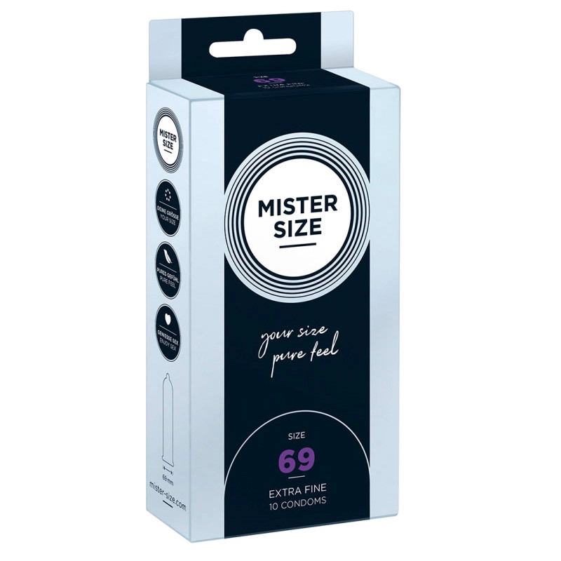 Préservatifs sur mesure Mister Size 69mm - 10pces.