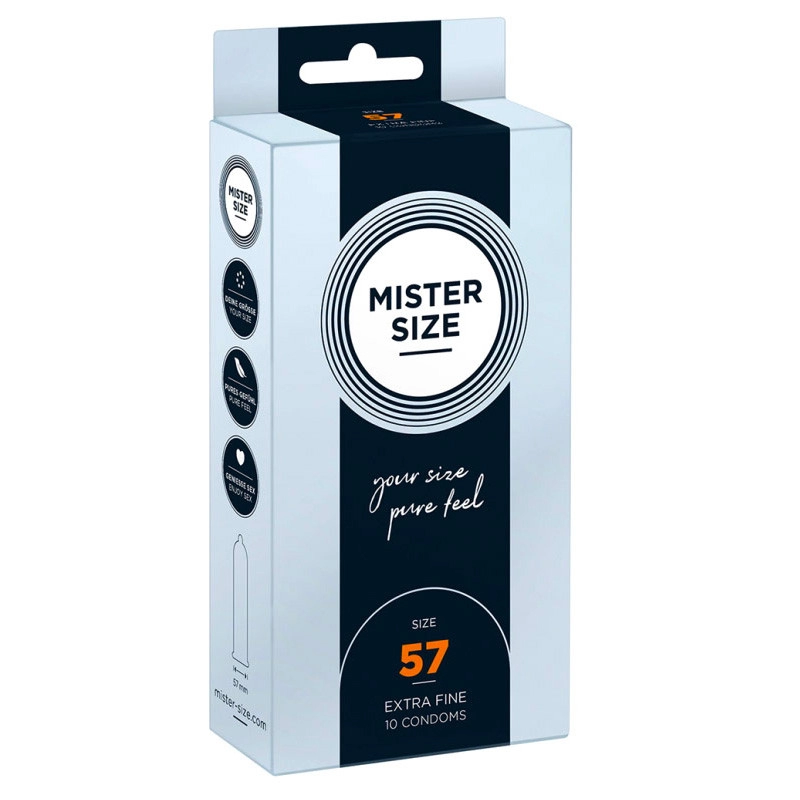 Preservativo su misura Mister Size 57mm - 10pc