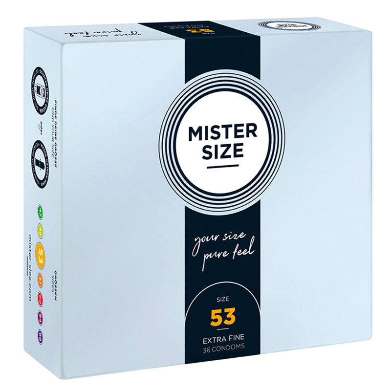 Préservatifs sur mesure Mister Size 53mm - 36pces.