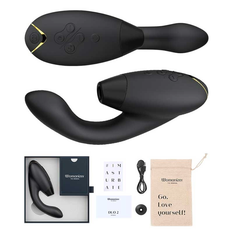 Womanizer Duo 2 (Noir) - Stimulateur clitoris & Point G