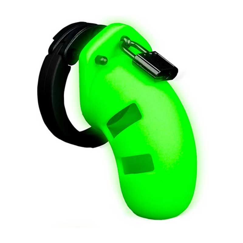 Cage de chasteté phosphorescente en silicone - Ouch!