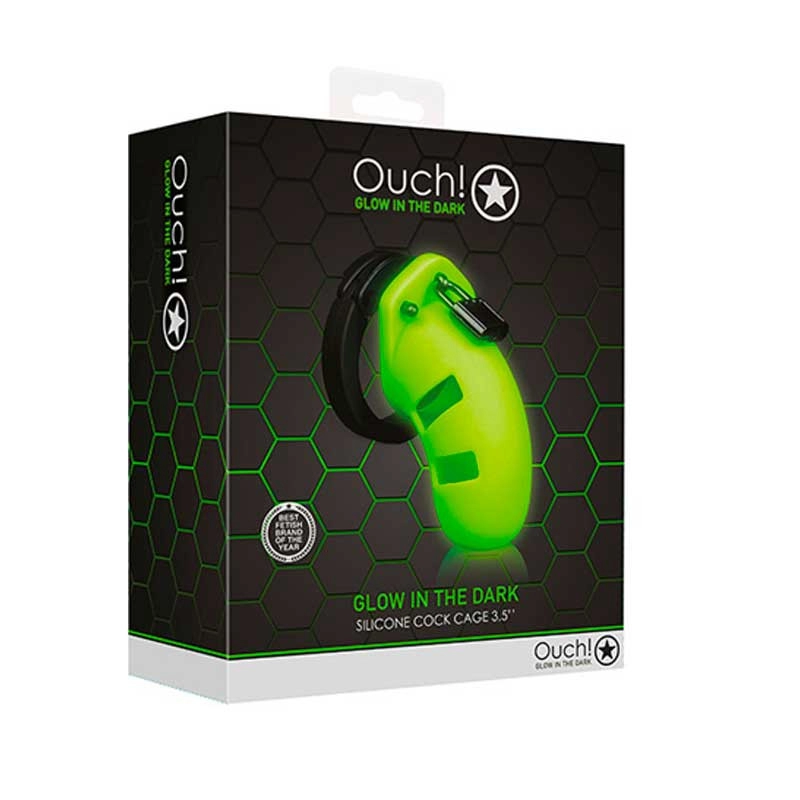 Cage de chasteté phosphorescente en silicone - Ouch!