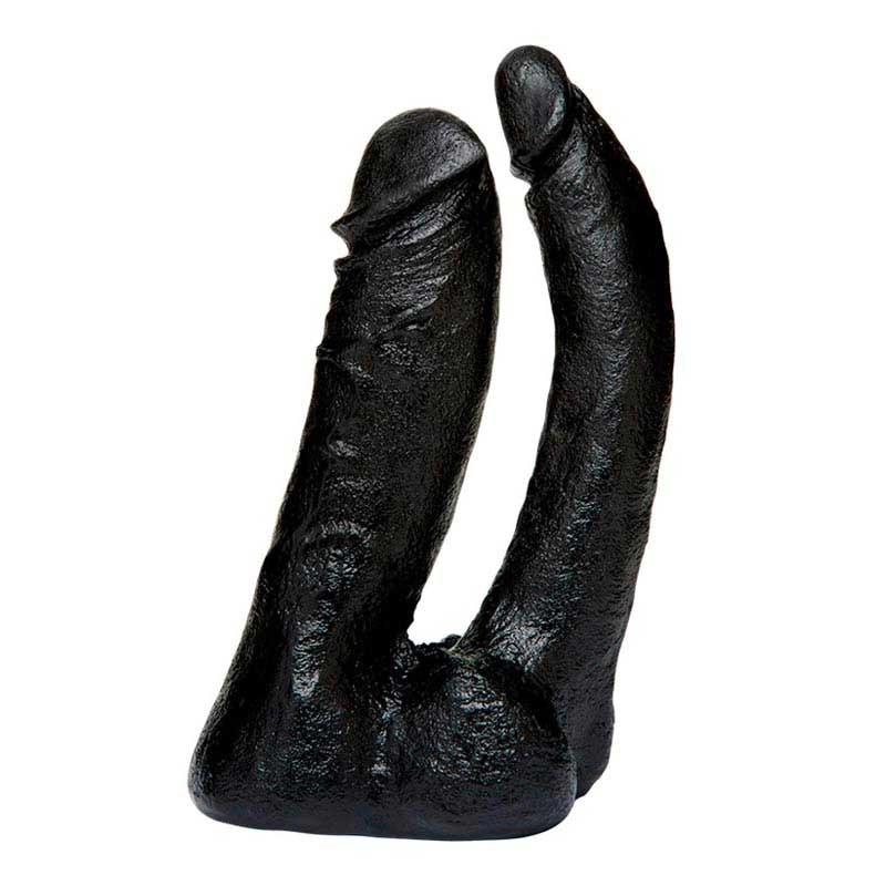Dildo Doppel Penetration (Schwarz) - Vac-U-Lock