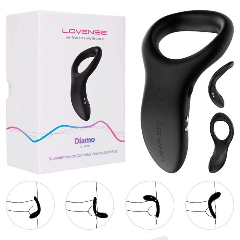 Cockring vibrante collegato - Lovense Diamo